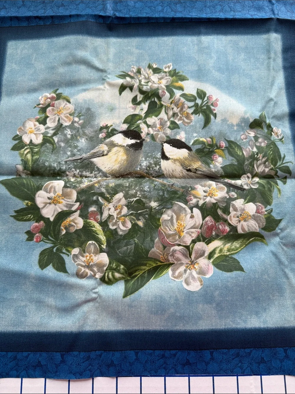 VIP Cranston Bird Panel Fabric Hoffman Cardinals Bluebirds Chickadees Goldfinche